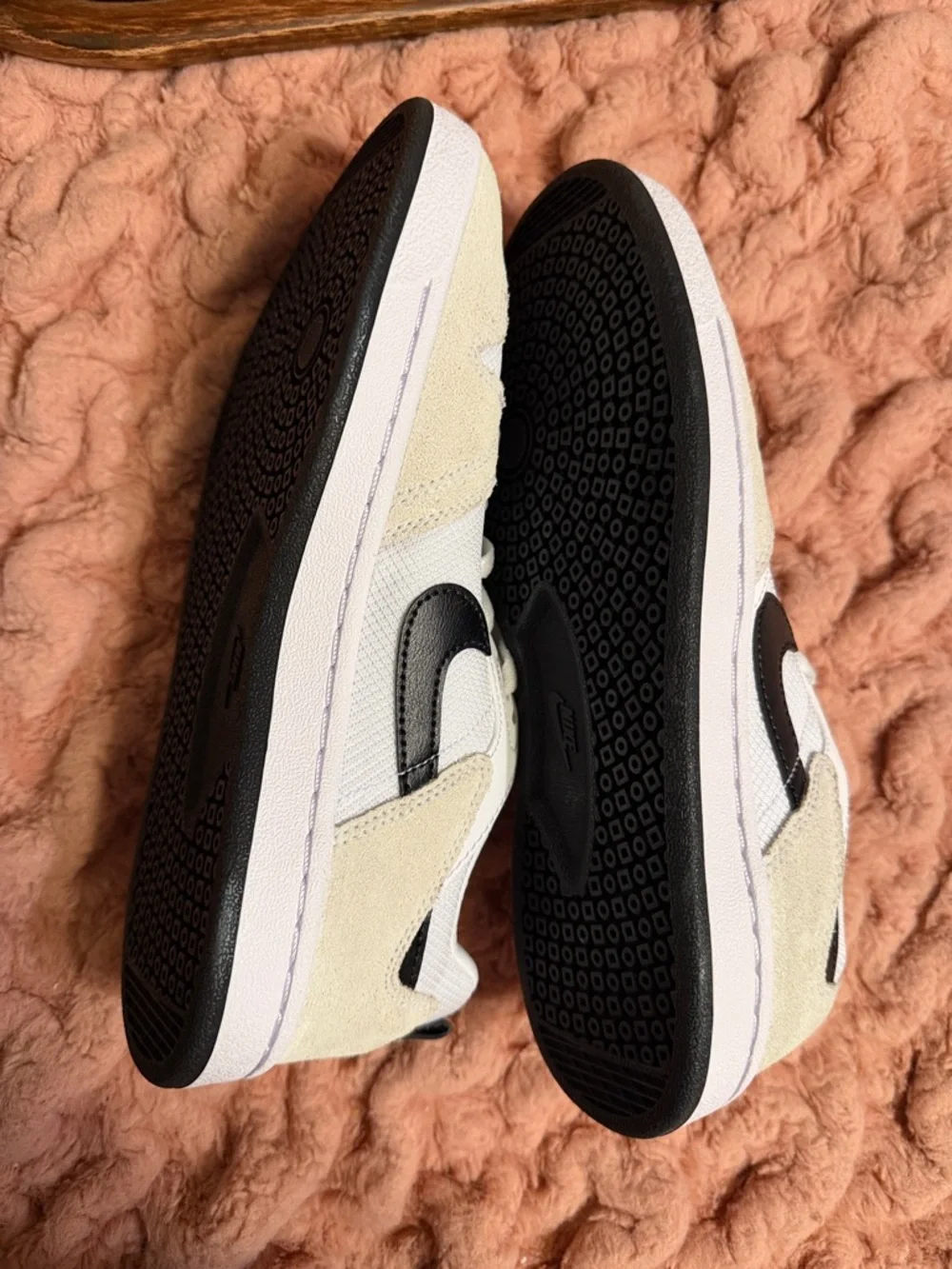 Nike White and Black Low-Top Sneakers/New without tag